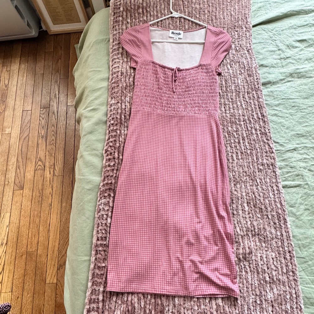 Rouje Vichy Pink Gingham Dress in size 34/0/XS - Picture 3 of 5